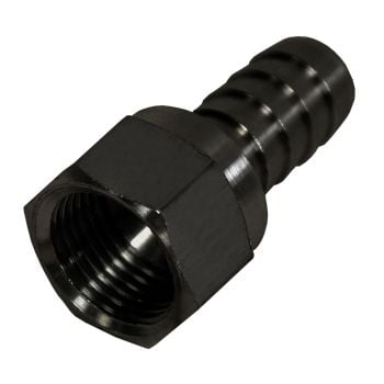 Derale Performance Straight Hose Fitting -8AN Female Swivel Thread x 1/2 Barb Hose Tail End 98202