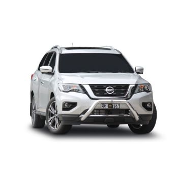 ECB Textura Black Nudge Bar fits Nissan Pathfinder R52 SERIES 2 & 3 EX HYBRID 12/16-06/22 NBN180SYM
