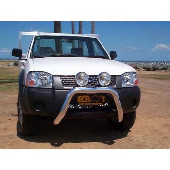 ECB Black Ripple Nudge Bar fits Nissan Navara D22 4WD (THAI) 10/09-12/14 NBN54SYB