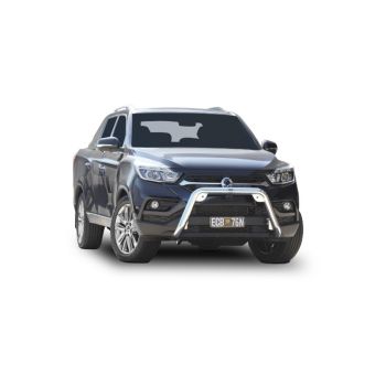 ECB Black Ripple Nudge Bar fits Ssangyong Musso Q200 ELX 10/18-04/21 NBSM31SYB