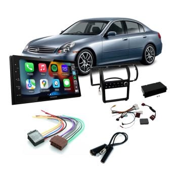 Nissan Skyline V35 350GT 2001-2004 Dual Zone Apple CarPlay Android Auto Head Unit Upgrade Kit