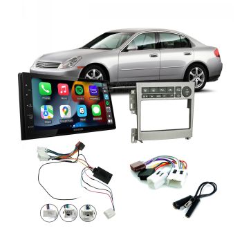 Nissan Skyline V35 350GT 2005-2006 Apple CarPlay Android Auto Head Unit Upgrade Kit