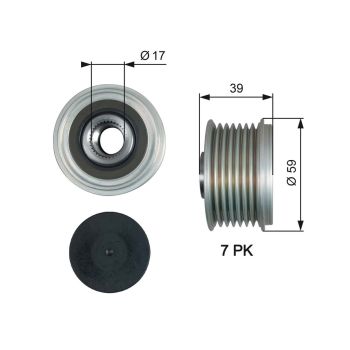 Gates OAP7189 Overriding Alternator Pulley