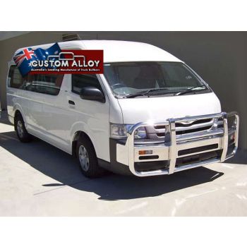 ECB Black Ripple 2 Post Bullbar fits Toyota Hiace Commuter 03/05-02/14 P2TO1021SYB