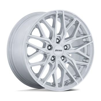 Petrol PE004 P3E 17x8 5x114.3 +40 Offset Silver Wheel