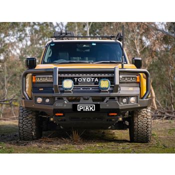 PIAK Genesis Loop Bull Bar Orange Recovery Points & Black Bash Plate fits Toyota Prado 250 8/2024 on PKGLTYP25ZB