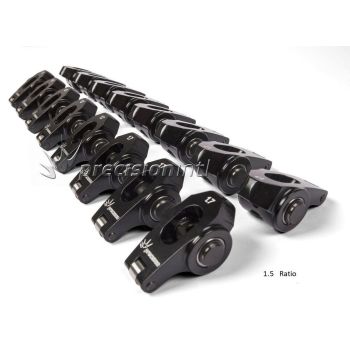 Precision Motorsport PI1035BK Roller Rocker Set Sbc 1.5 Ratio 3/8 Self Aligning Made In Usa