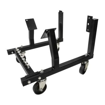 Proflow Engine Dolly Cradle Heavy Duty Black Powder coat GM LS with Heavy Duty 5" Nylon White Wheels Kit PFE-EN10139