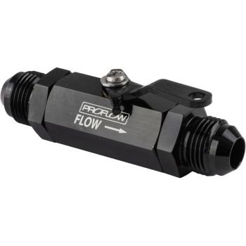 Proflow Shut-Off Valve Aluminium -08AN Male Black PFE1000-08B