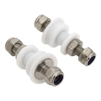 Proflow Electrical Bulkhead Connectors Stainless Steel PTFE 25A Max Pair PFEBT-0105