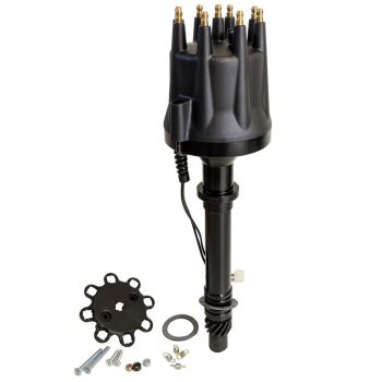 Proflow Distributor SB & BB For Chevrolet V8 Pro Series Magnetic Pickup Mechanical Advance Black Cap Each PFEID240M