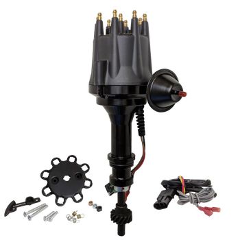 Proflow Distributor Billet Black Ready-to-Run Vacuum Advance For Ford 302 351 Cleveland PFEID310R
