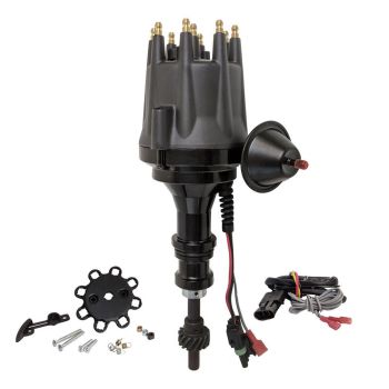 Proflow Distributor Billet Black Ready-to-Run Vacuum Advance For Ford 289 302 Windsor PFEID410R
