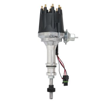 Proflow Distributor Billet Black Ready-to-Run Vacuum Advance For Ford 351Windsor PFEID420R
