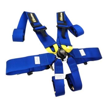 Proforce Racing Harness SFI FIA & CAMS Approved 6 Point Camlock Individual-Type Bolt-In Floor or Roll Bar Mount Blue PFS-7000BU-DATED