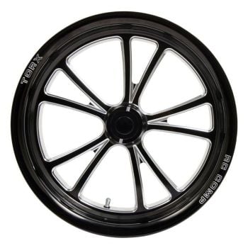 RC Components 15" x 3.5" Wheel Black with Eclipse Finish Strange Spindle Mount with 1.75" Backspace RCCS53504-01E