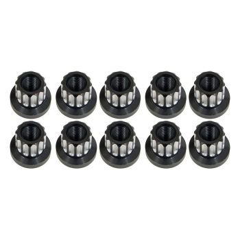 RC Components RCCSLUG500-01E 12-Point Wheel Nut Set 1/2-20" Righthand Thread Black Eclipse Finish 10pk RCCSLUG500-01E