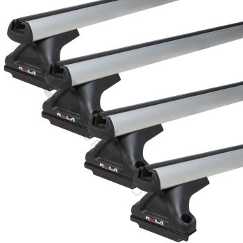 Rola 4x Thru Bar Roof Racks fits Renault Trafic X82 1/2015 on Factory Point Mount CRM33-4