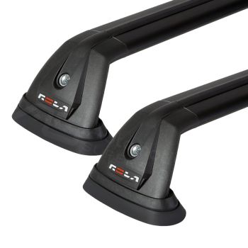 Rola Pair Flush Bar Black Roof Racks Universal Type for Canopy Track Mount SCM01-B