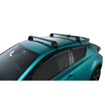 Rhino Rack Vortex ROC25 Flush Black 2 Bar Roof Rack fits Toyota C-Hr 2017 RV0746B