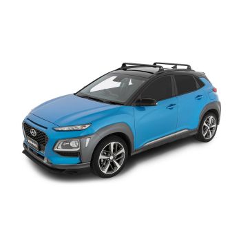 Rhino Rack Vortex RVP Black 2 Bar Roof Rack fits Hyundai Kona Gen1 2 Bar RVP69