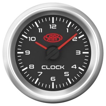 SAAS SG32294 Clock Analogue 52mm Black Muscle Series 3