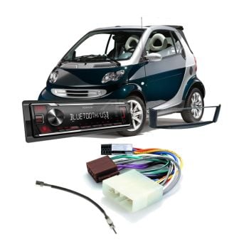 Smart Fortwo 2004-2007 Single DIN Head Unit Upgrade Kit