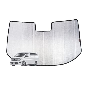 Snap Shades NIS035-5 Front Windscreen Sun Shade fits Nissan Elgrand/Quest 2010-on