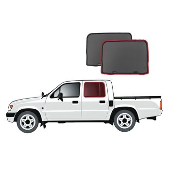 Snap Shades TOY072-2 Rear Window Shades fits Toyota Hilux Dual Cab Ute 97-05