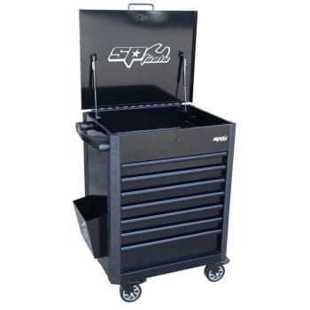 SP Tools Tool Box Service Cart 7 Drawer Black/Black SP44530BK