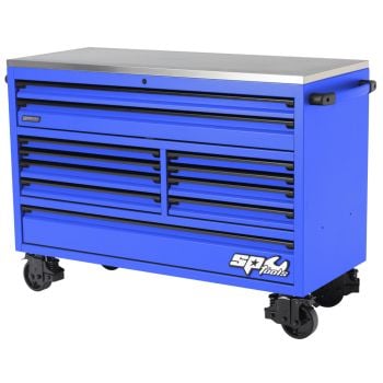 SP Tools USA Sumo Series 59" Roller Cabinet 11 Drawer Customised Edition Blue SP44727BL