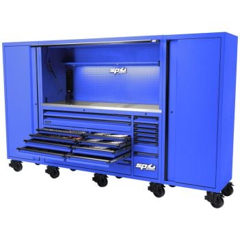 SP Tools USA Sumo Series 128" Workstation Tool Kit Metric/SAE 1017pc Blue SP50857BL