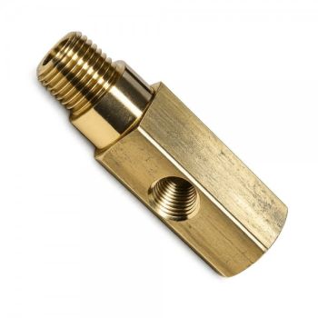 Speco Meter Brass Oil Pressure Gauge T Piece Adaptor 5/8" Male UNF Thread x 1/8" Female NPT Thread 547-63