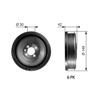 Gates TVD1048 Torsional Vibration Damper