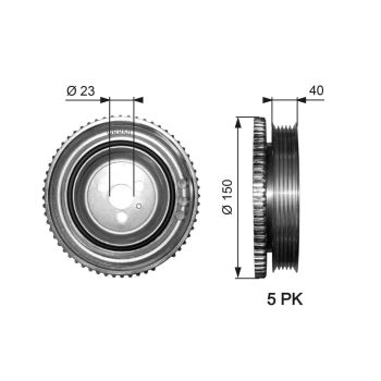 Gates TVD1052 Torsional Vibration Damper