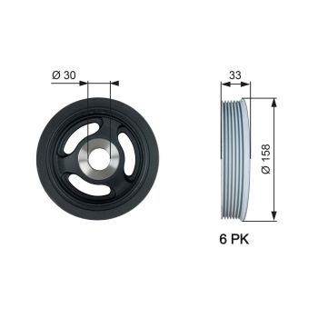 Gates TVD1061 Torsional Vibration Damper