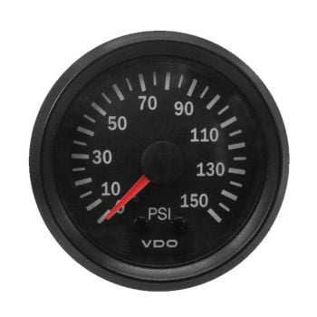 VDO 150077026 Cockpit Vision Pressure Gauge Air Oil Water 0 - 150Psi 52mm
