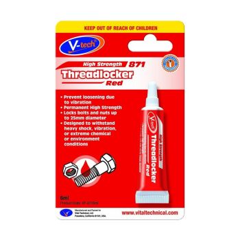 V-tech Threadlocker Red 6mL VT8716