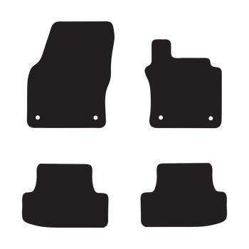 RubberTree Luxury Carpet Car Floor Mats fits VW T-Roc 2018-on VW070LXBL
