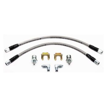 Wilwood Universal 18" Braided Flexline Kit 3/8"-24 Chassis Fittings WB220-8307