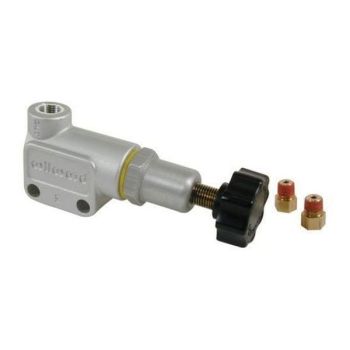 Wilwood Knob Style Proportioning Valve with 1/8-27 NPT Inlets Also Includes Tube Nut Adapters for Installation of 3/8" Tubing WB260-8419