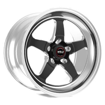 WELD Wheels S71 17 x 7.5" Wheel Polished with Black Center 5 x 4.5" Bolt Circle with 1.7" Backspace Low Pad Height WE71LB7075A17A