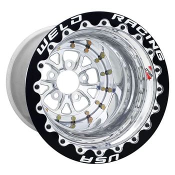 WELD Wheels V-Series 15 x 10" Wheel Black Centre 5 x 4.5" Bolt Circle with 8" Backspace Single Beadlock for M/T WE84B510216F