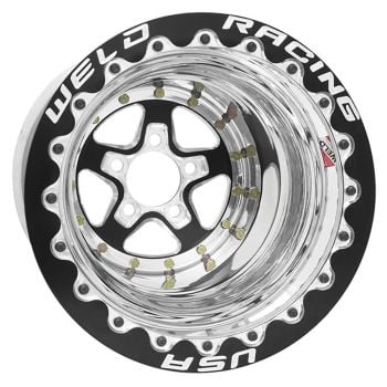 WELD Wheels Alumastar 15 x 12" Wheel Black 5 x 4.75" Bolt Circle with 6" Backspace Double Beadlock for M/T WE88B-512282MB