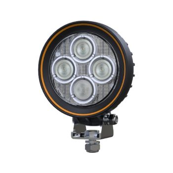 Weldex WDBL-3R10WA 4" Round Strobe Amber 9-36V 9W 4 Flash Patterns & Steady