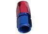 Aeroflow 100/150 Series Taper 1pc Swivel Straight Hose-End -6AN Blue/Red 