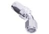 Aeroflow 100 Series Swivel Taper 45 Hose-End -12AN Silver 