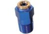 Aeroflow Straight 1/8in NPT to 1/4in Nylon Quick Release Fitting Blue