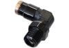 Aeroflow 90 1/8in NPT to 1/4in Nylon Quick Release Fitting Black
