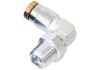 Aeroflow 90 1/4in NPT to 1/4in Nylon Quick Release Fitting Silver